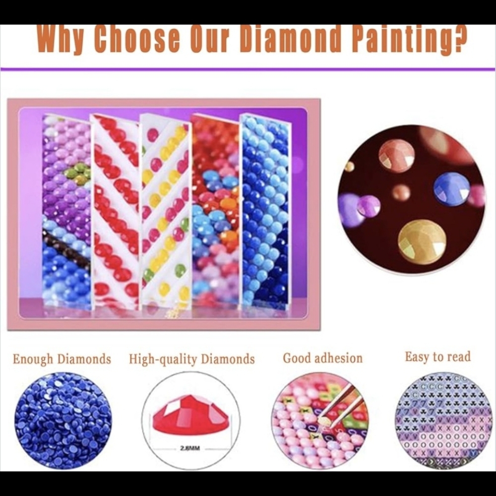 Sunflowers Half Moon Face 5D Diamond Painting Kit New - Picture 6 of 7